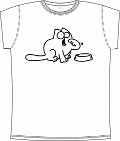 Прикольные футболки: simons cat 1 white